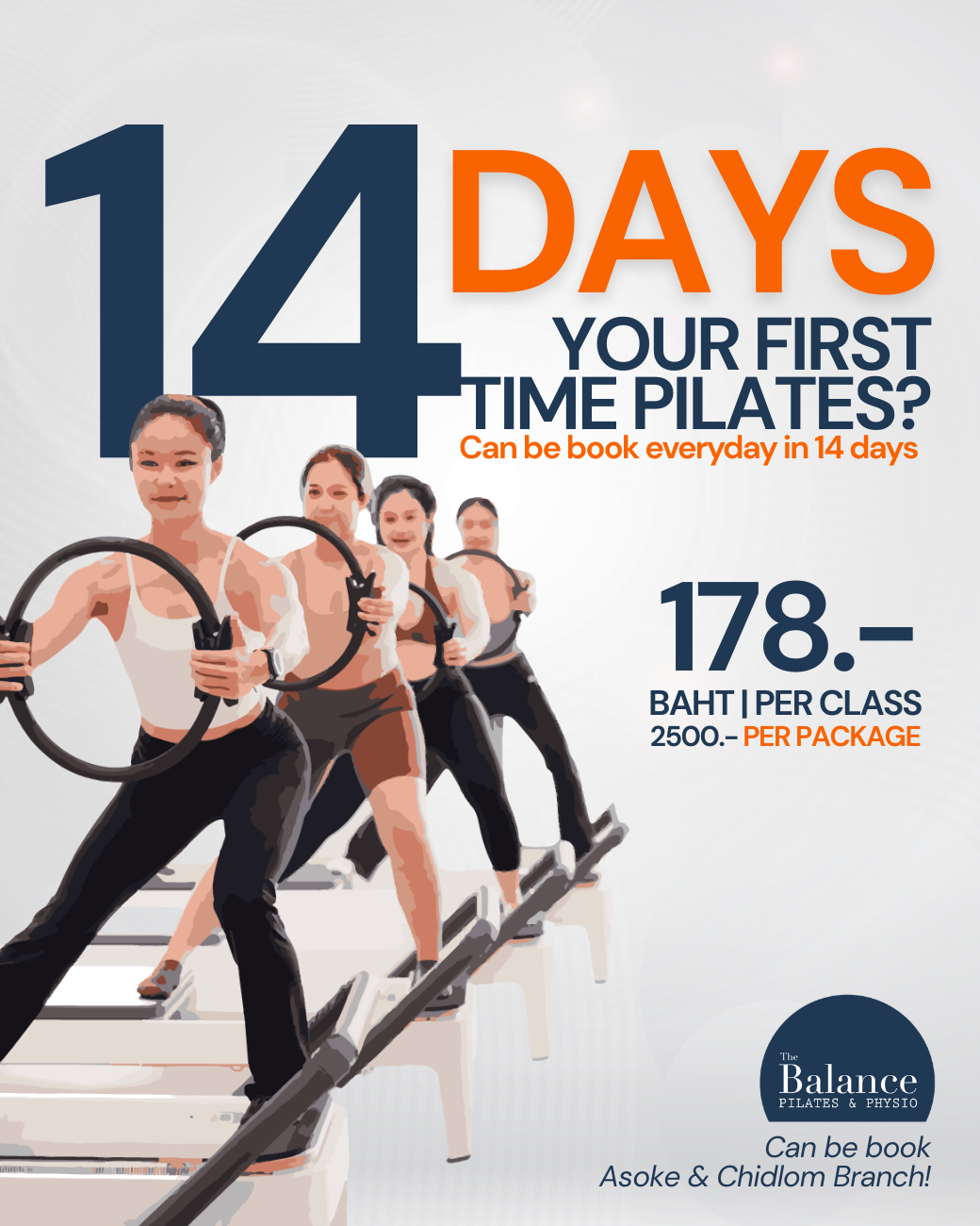 Pilates Reformer Group class Asoke and Chidlom